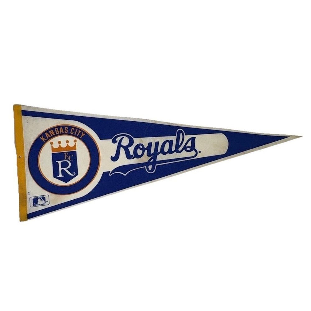 Vintage Kansas City Royals Felt Pennant MLB Baseball Wall Banner 1970s